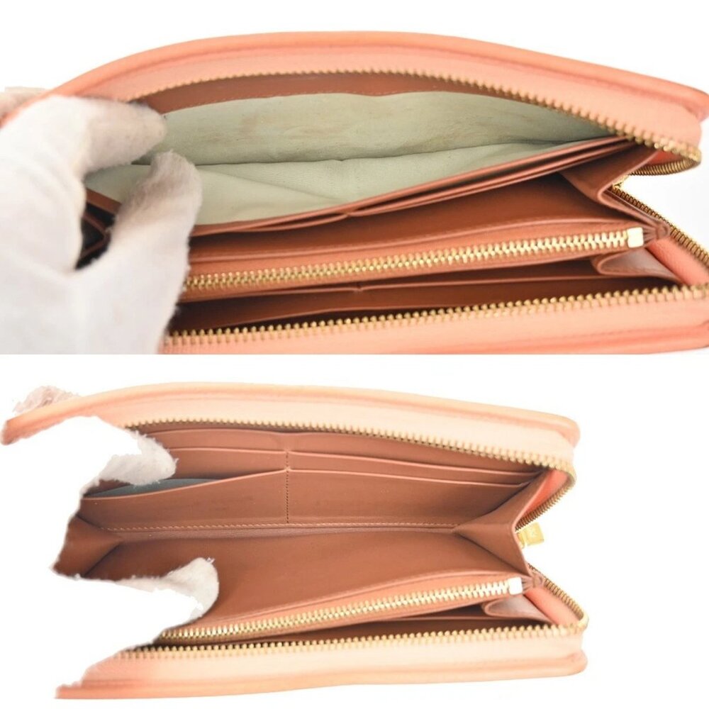 LOEWE Anagram Zipper Around Long Wallet Leather Brown Pink GHW Spain 31KB947 - Picture 10 of 14